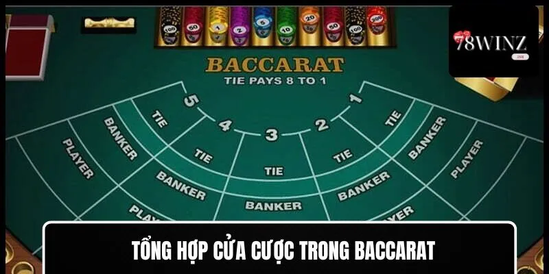 Tổng hợp cửa cược trong Baccarat